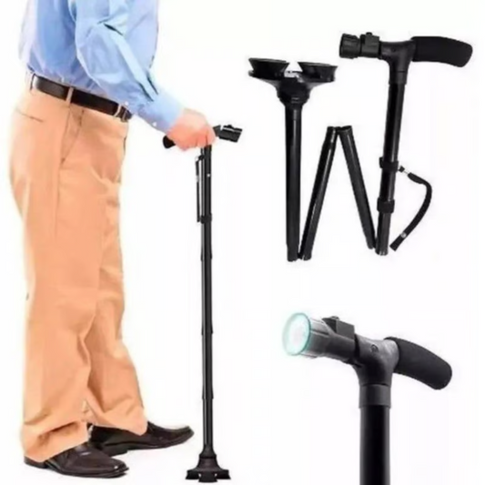 Baston Para Caminar Plegable Con Luz Led